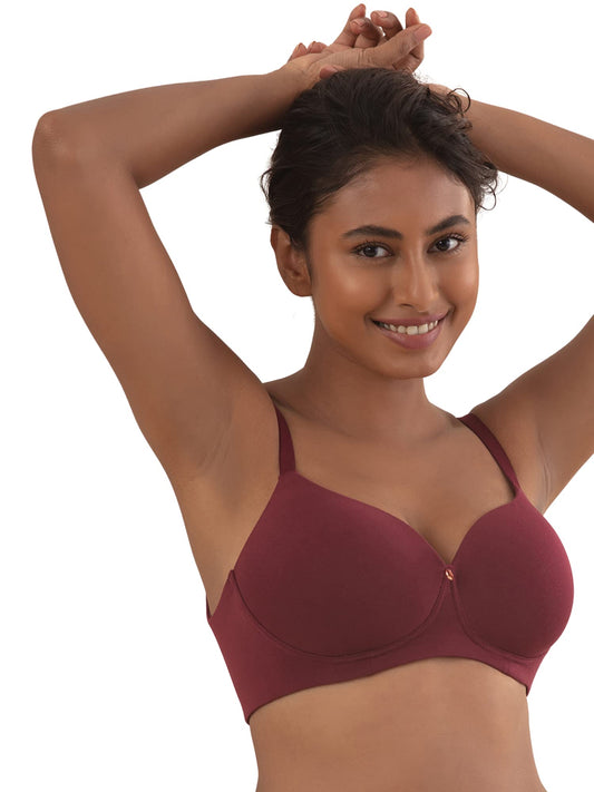 Nykd (Nyb094 Cotton Padded & Non Wired Shaping T Shirt For Women | Medium Coverage Bra With Soft Adjustable Straps | Ideal For A