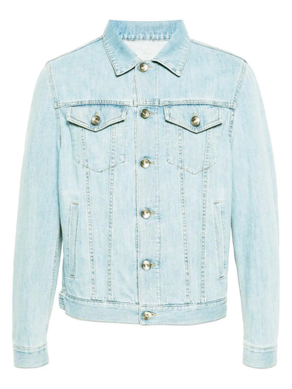 Kotty MenS Classic Long Sleeves Denim Jacket(Blue,Xl)