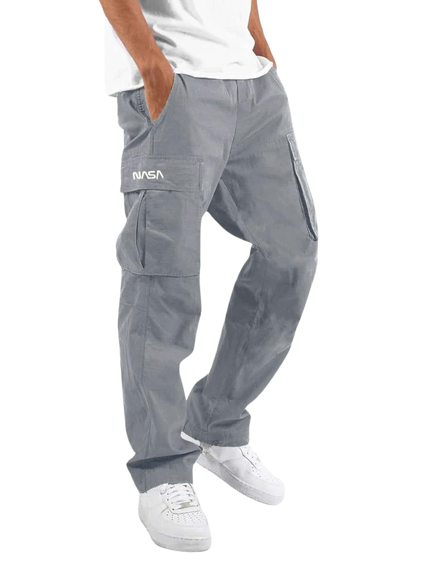 Deelmo MenS Regular Fit Solid Pattern Cotton Blend Cargo Pant With Full Length And Drawstring Closure Type | Cargo Pant For Man