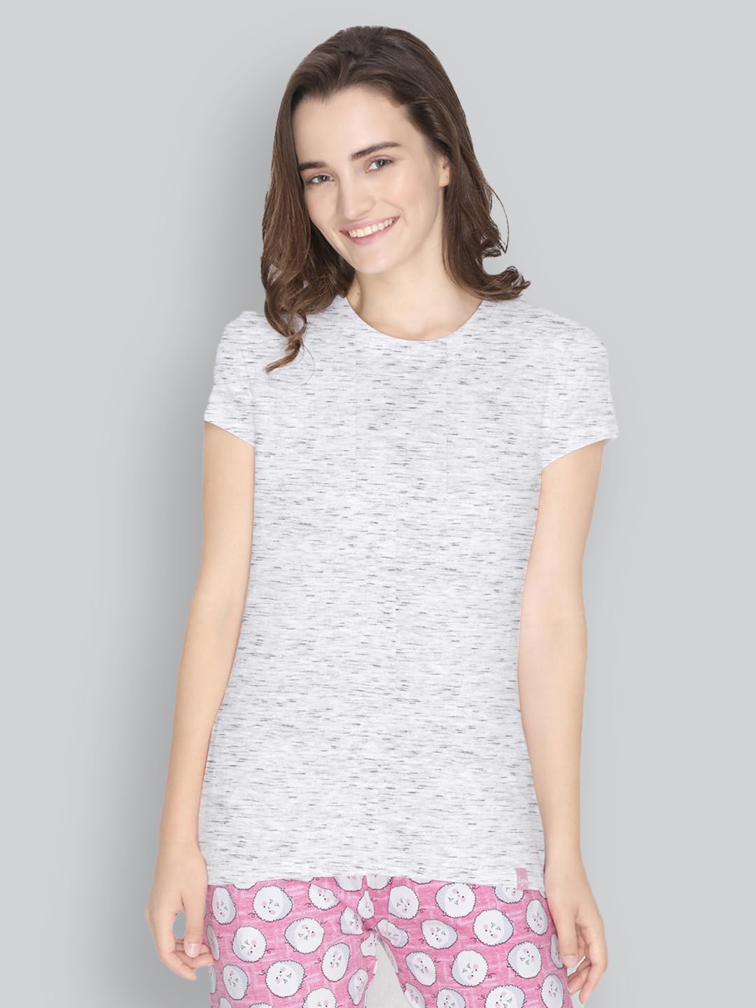 Lyra Women Solid Round Neck Tshirt
