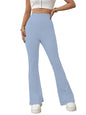 Shasmi Sky Blue Womens Yoga Dress Pants Stretchy Work Slacks Business Casual Office Flare Bell-Bottom/Boot-Cut Elastic Waist Re