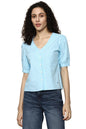 Allen Solly Women Casual Cotton Short Sleeve Stretch T-Shirt