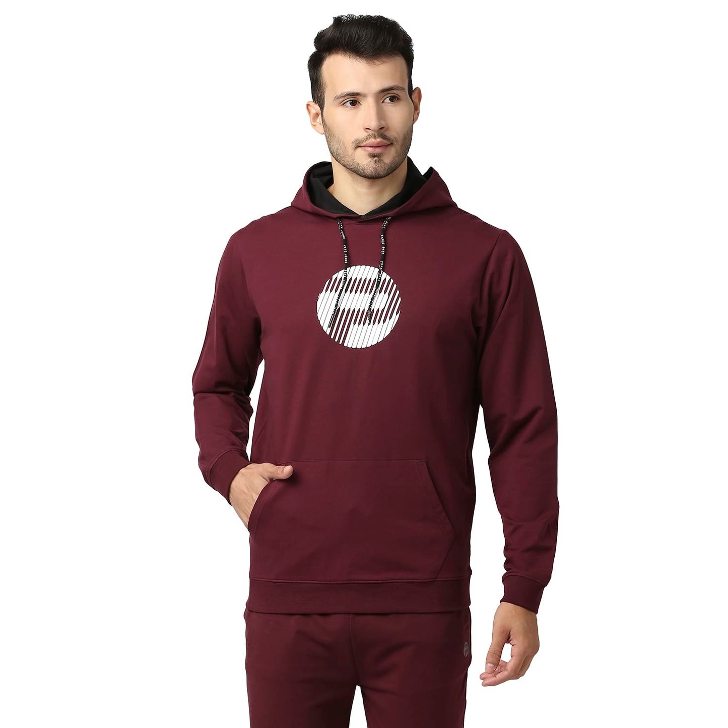 Pepe Jeans Mens Boyd Placement Printed Sweatshirt, Burgundy,M