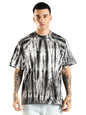 ADRO Trendy Oversized Baggy Fit Drop Shoulder Tshirt in Tie & Dye Style | French Terry Cotton Heavy Fabric Crew Neck T Shirt for