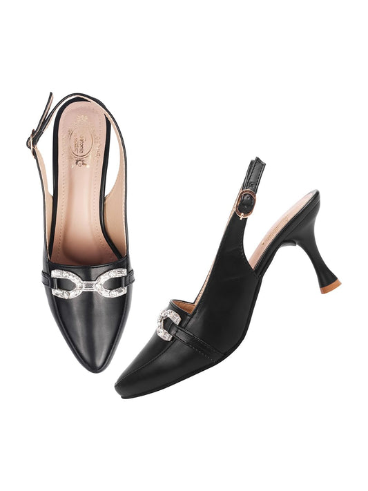 Shoetopia WomenS Slip-On Pumps Black