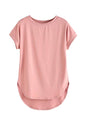 Fabricorn Womens Solid Regular Fit T-Shirt (GT01_UpDown4_P_Dusty Rose
