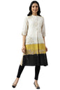 W for Woman Women's Cotton Printed Mandarin Collar A Line Kurta