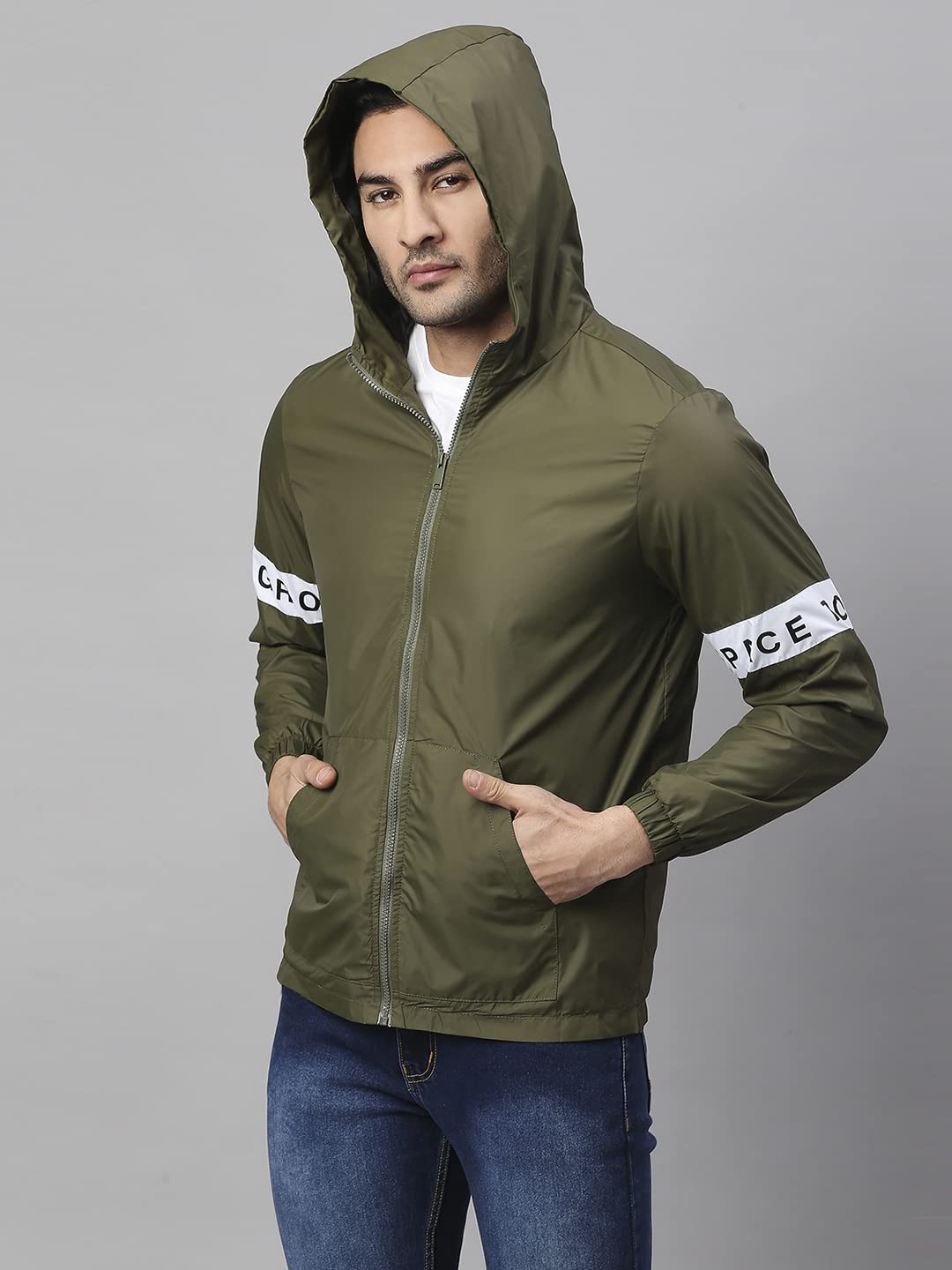 Dennis Lingo Polyester Regular Fit Full Sleeves MenS Panelled Shell Jacket With 2 Pockets - Lightweight Casual Winterwear For M