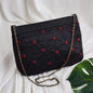 Fabindia Women's Black Fabric Hand Embroidered Sling