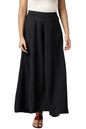 Aurelia Black Solid Palazzo Pants For Women