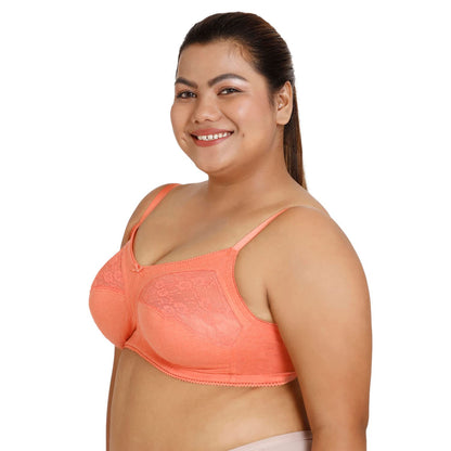 Rosaline by Zivame Womens Polyester Cotton Non Padded Wired Casual Full Coverage Super Support Bra (Pack of 2) (RO1292FASHAPINK