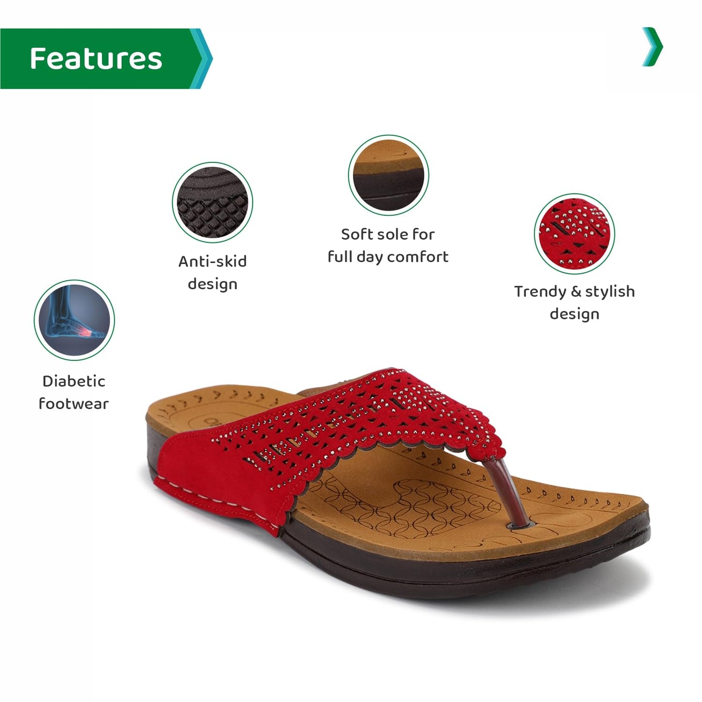 Ortho Joy Doctor Slipper For Women Fancy || Orthopedic WomenS Slipper || Regular Wear Slippers For Women