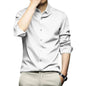 Deelmo MenS Stylish Solid Satin Casual Shirt For Men Full Sleeves| Poly Satin Silk Shirt White