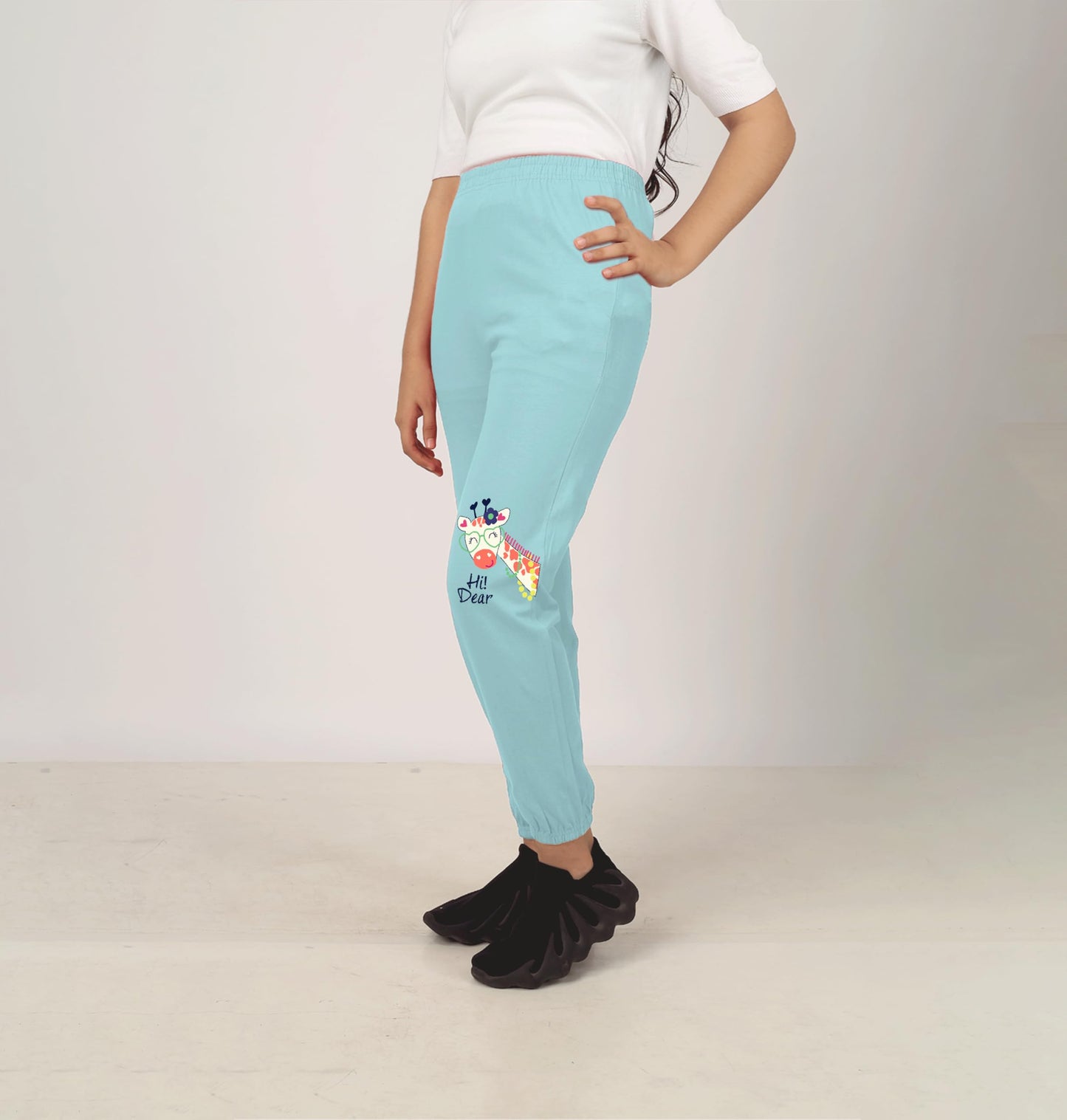 SHODOX Girls Cotton Blend Printed Regular fit Track Pants (Pack of 3)