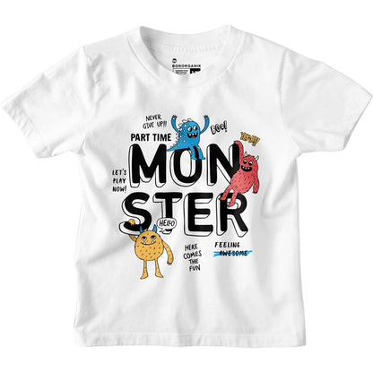 Bon Organik Boys Regular Fit T-Shirt (BON12156_White