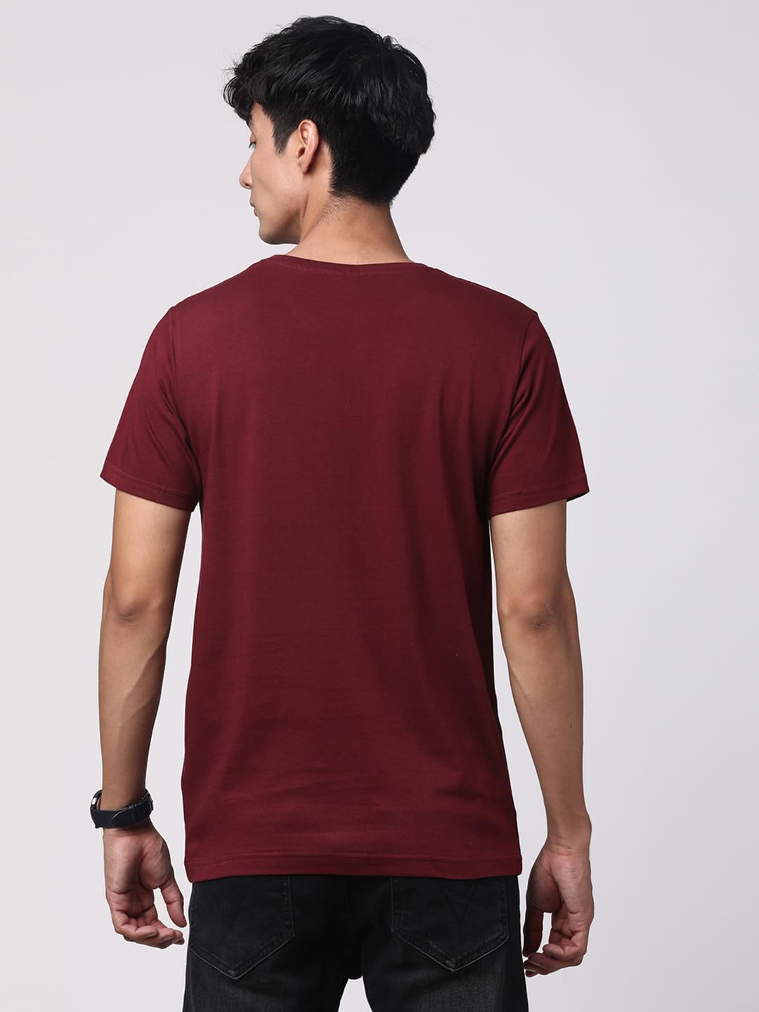 ADRO Men's Biker Design Printed 100% Cotton T-Shirt - Regular Fit, Printed T-Shirts for Men (RN24-KTM-MR_Maroon)