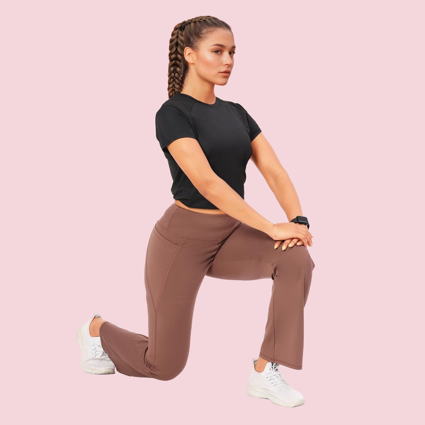 Enamor A402 Boot Cut Quick Dry Relaxed Fit High Waist Workout Leggings