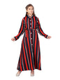 Aarika Girls Cotton Blend A-Line Ankle Length Dress (MD-A-22522_Red-Navy Blue