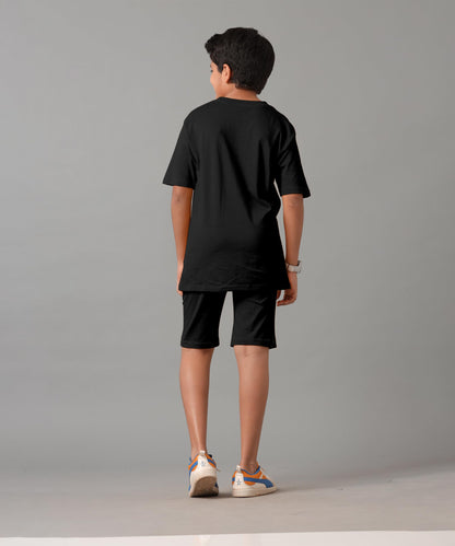 Kyda Kids BoyS 100% Pure Cotton Premium Printed Tshirt And Shorts Co-Ords Set (Pack Of 1)