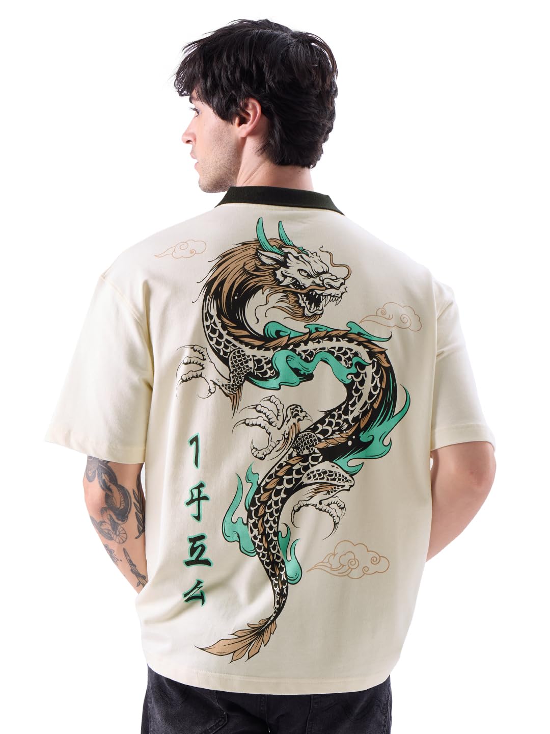 The Souled Store Original Furious Dragon Men Oversized Polos