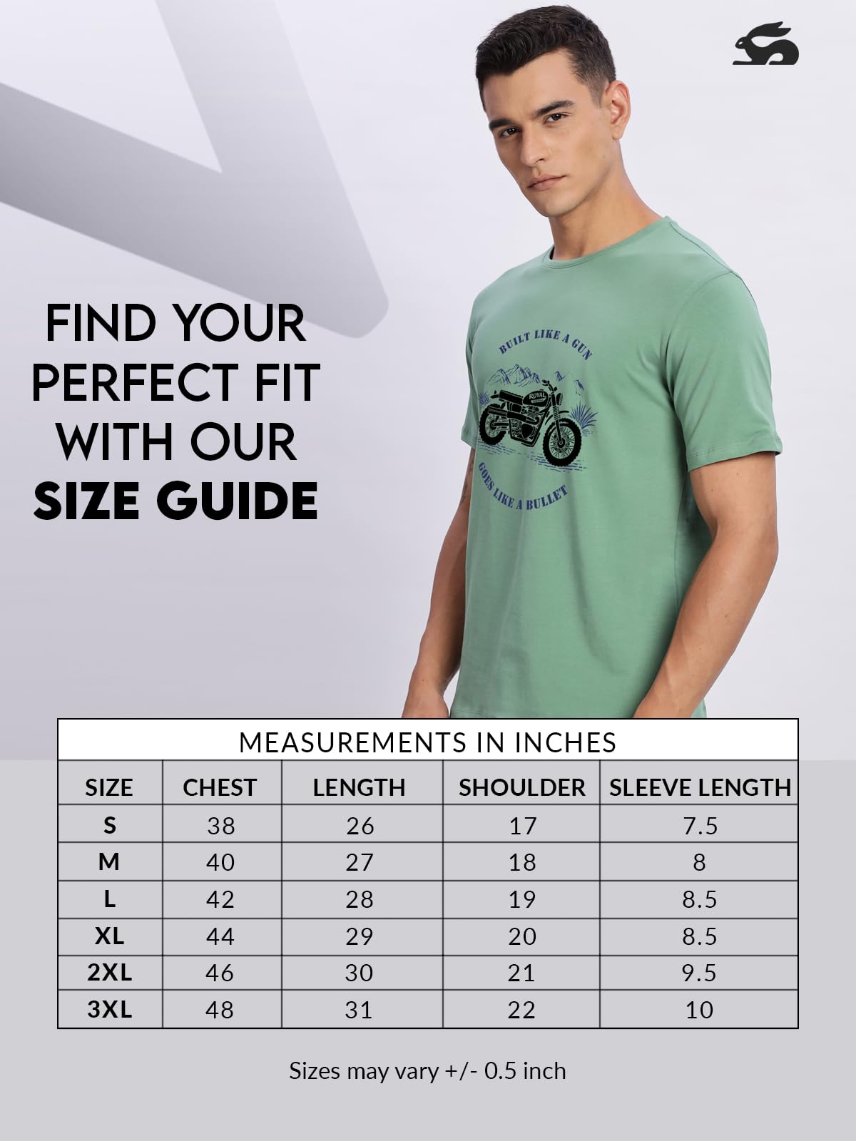 ADRO Men's Royal Bike Design Printed 100% Cotton T-Shirt - Regular Fit, Printed T-Shirts for Men (RN24-RYL-PT_Pista)