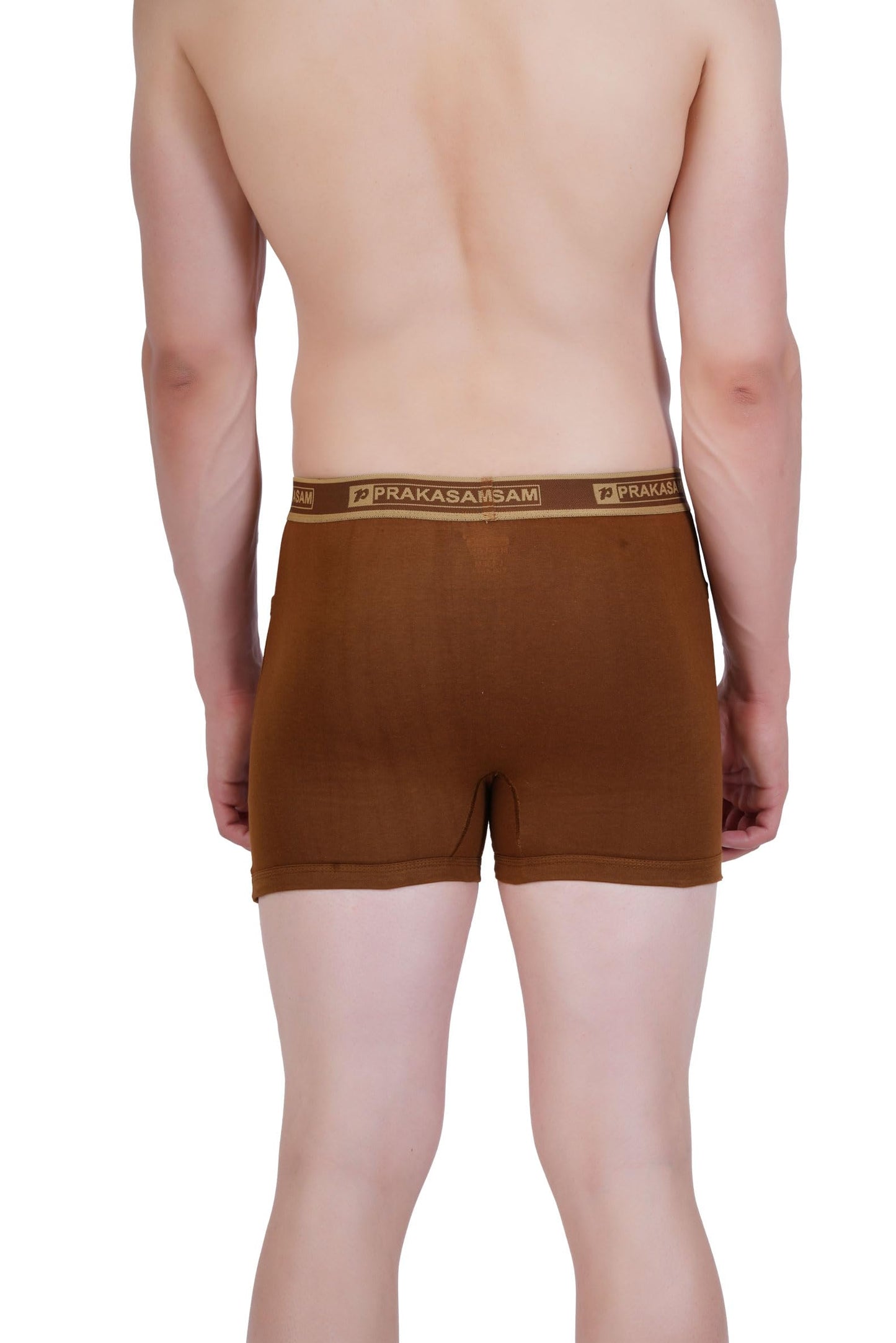 PRAKASAM COTTON -Marlow Mens 100% Pure Combed Cotton Outer Elastic Plain Trunks (Pack of 2)