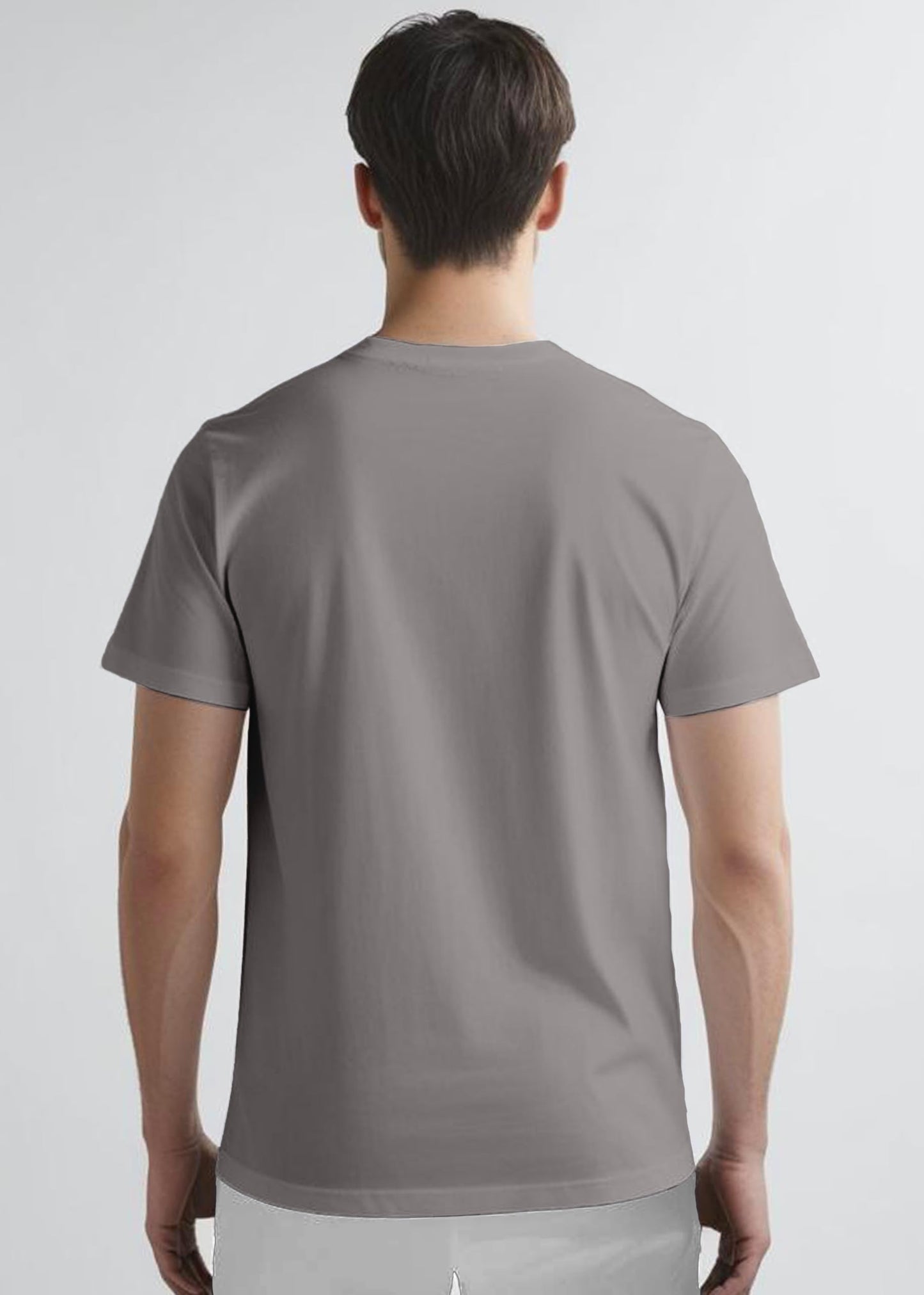 Peppyzone Mens Regular Fit T-Shirt (PZ-N-8372_Grey2