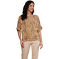 Fabindia WomenS Printed Comfort Fit Tops (1037632Mustard_Mustard