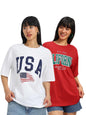 Juneberry 100% Pure Cotton Oversized Loose Baggy Fit Drop Shoulder Cool Graphic Prinred Half Sleeve T-Shirts For Women & Girls (