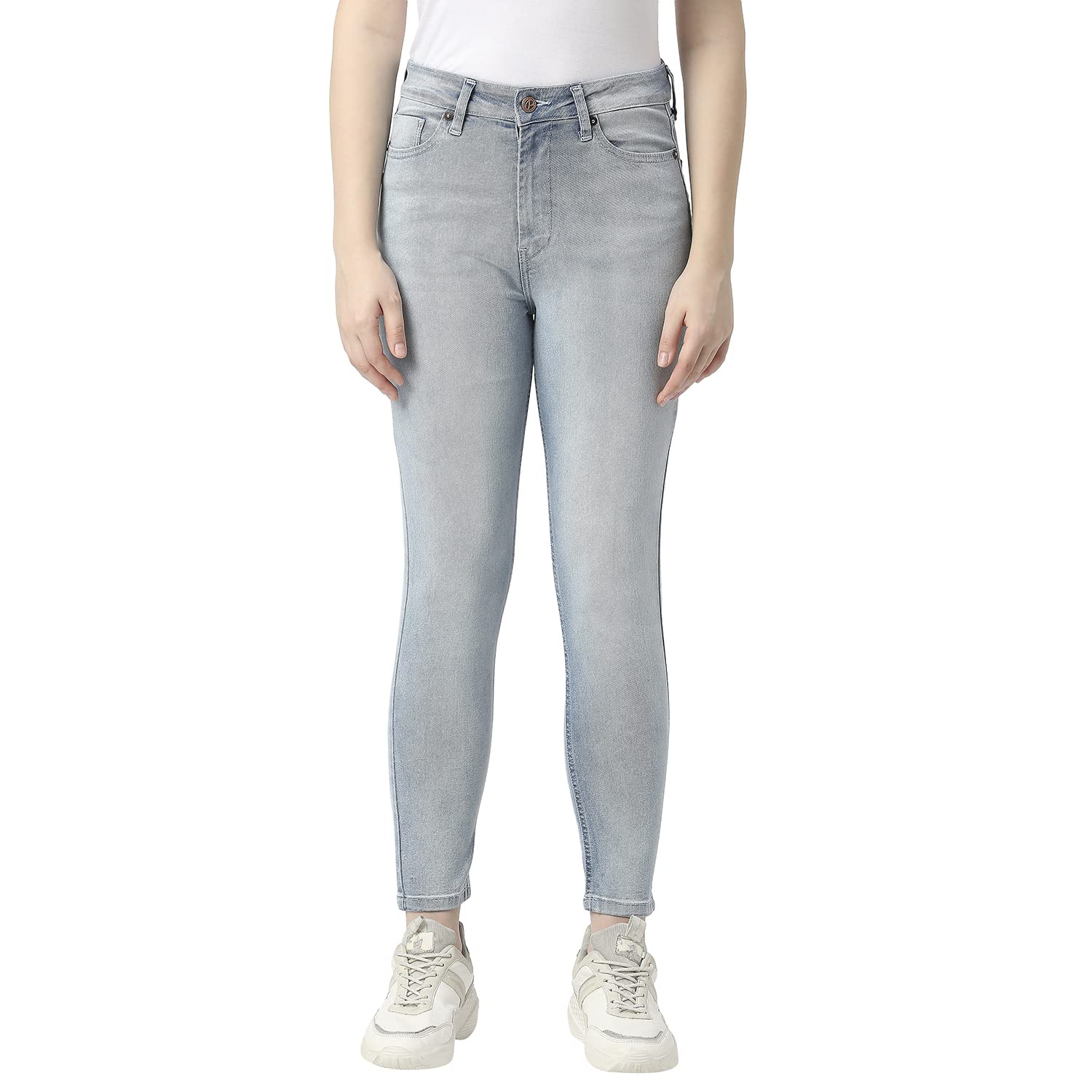 Pepe Jeans Dion Skinny Fit High Waist Ankle Length Jeans, Light Used, 32