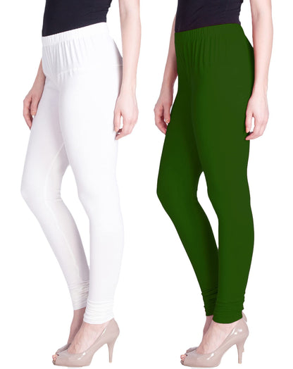 Lyra Cotton Premium Churidar Leggings For Women (Pack Of 2)
