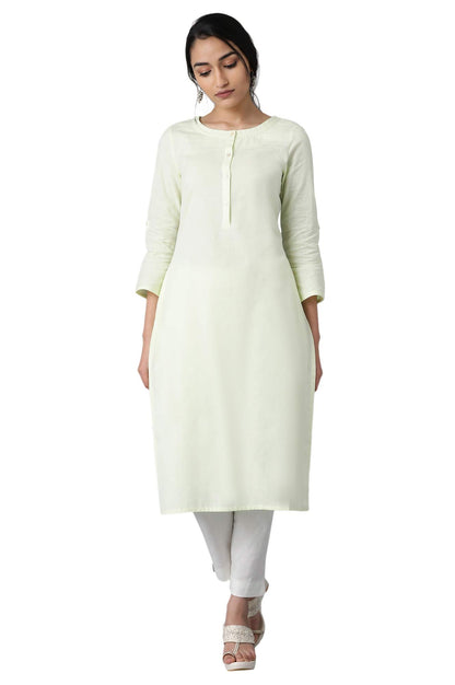 W for Woman Cotton Blend Women's Regular A-Line Flared Kurta