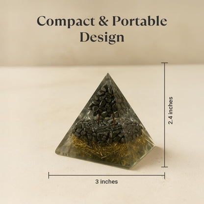 Astrotalk Pyrite Money Magnet Pyramid | Pyrite Stone Infused Vastu Pyramid for Wealth & Abundance | Vastu Items for Home & Office | Attracts Prosperity, Success & Positive Energy