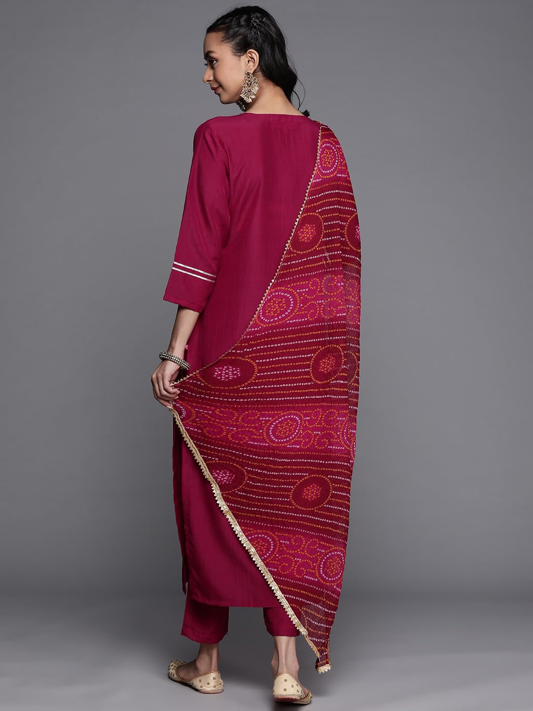 Varanga WomenS Silk Blend Kurta Set (Nv_Vskd159_Purple