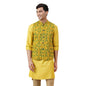 Nuindian Yellow Viscose Silk Slim Fit 2Pc Set, Yellow (Xs)