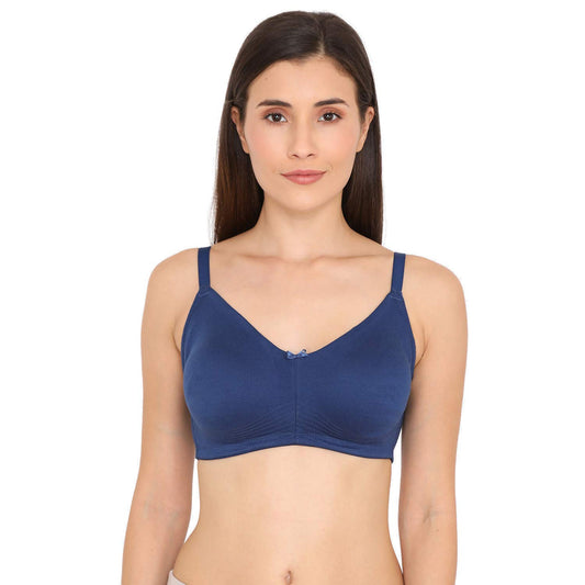 Zivame Womens Cotton Non-Padded Wire Free Seamless Bra Orange