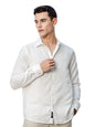 Thomas Scott Premium Embroideried Long Sleeve Casual Shirt for Men White