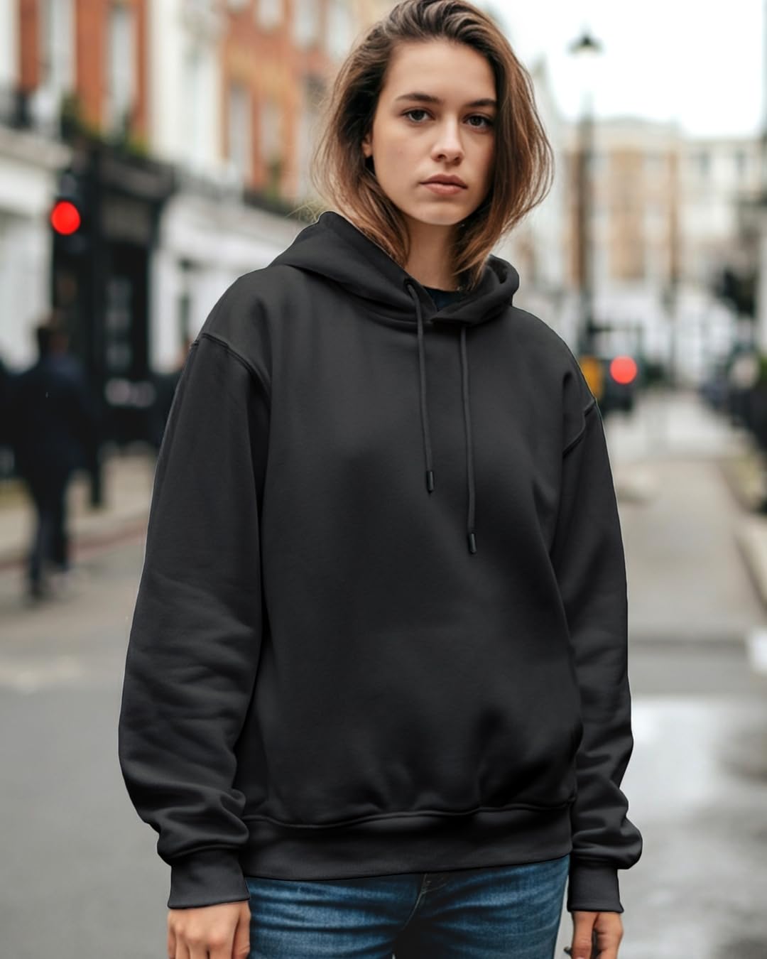 Bewakoof Heavy Duty 1.0 Womens Solid Oversized Fit Full Sleeve Fleece Hoodies