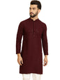 SOJANYA (Since 1958 Men's Pure Cotton Purple Embroidered Sequined ONLY Long Kurta::Size-40