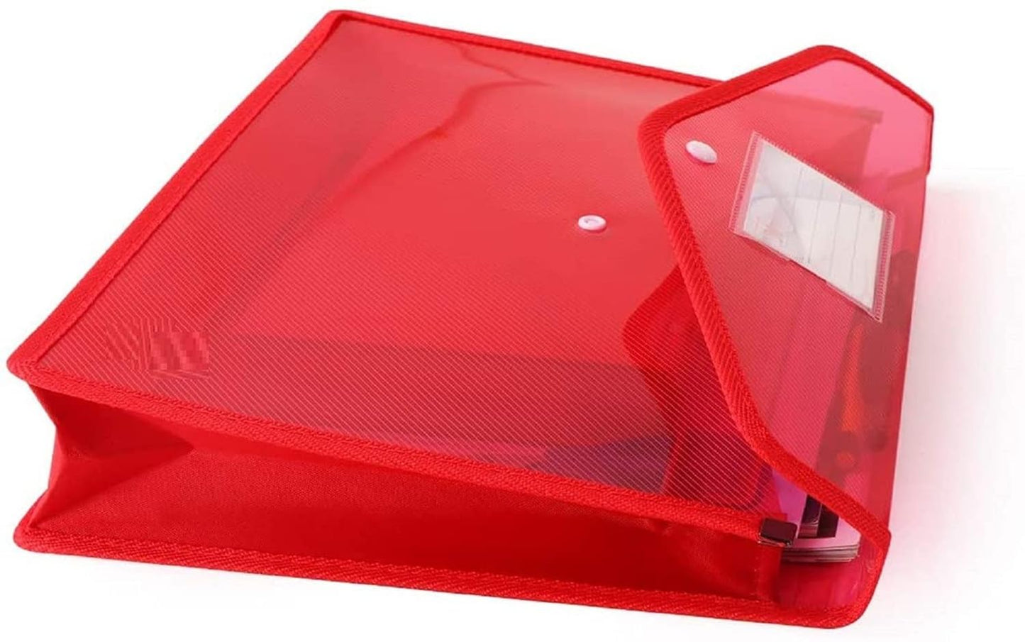 Fedus Document Holder Envelope Folder,File Storage Bag With Snap Button Transparent Plastic File For Documents File Holder/Docum