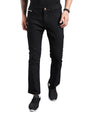 The Indian Garage Co Men Bootcut Laser Placement Print Mid-Rise Stretchable Jeans Black