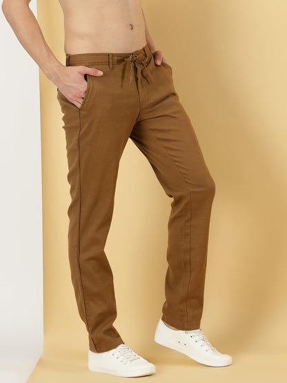 Thomas Scott Mens Regular Casual Pants (TSB018_Brown