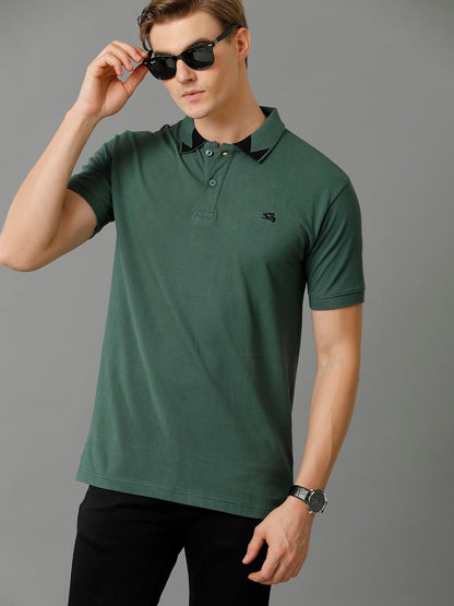 ADRO Premium Cotton Polo for Men (PN23-H-PLN-GRN_Green)