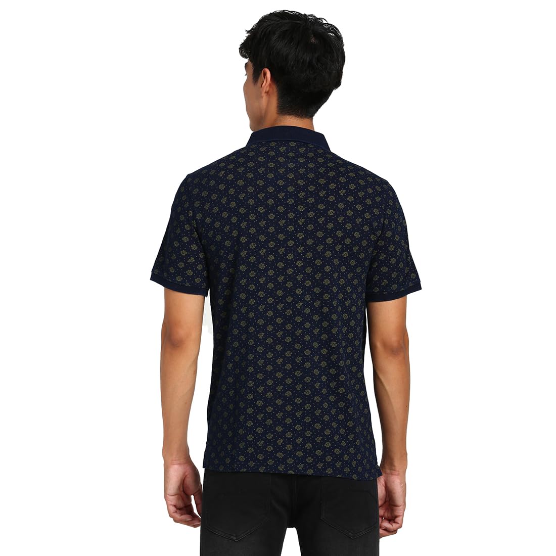 Turtle Men 100% Cotton Indigo Slim Fit Navy Polo T-Shirt