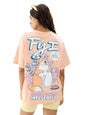 The Souled Store FYI Women and Girls Short Sleeve Round Neck Pink Graphic Printed Cotton Oversized Cotton T-Shirts