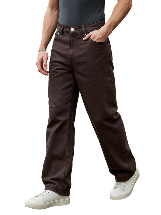 Bewakoof MenS Baggy Straight Fit Jeans_624254_Green_30