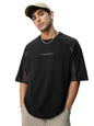 The Souled Store Colourblock: Not Your Average Tee Men and Boys Short Sleeves Round Neck Black Colour-Block Cotton Comfortable L