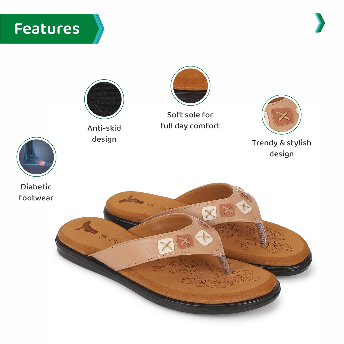 Ortho Joy Doctor Slipper For Women Fancy || Orthopedic WomenS Fashion Slipper || Comfortable Slippers