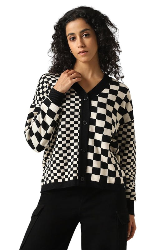 Hubberholme Women Acrylic Knitted Regular Fit V Neck Full Sleeves Sweaters 26