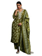 Varanga Women Floral Printed V Neck Kurta With Trouser & Dupatta